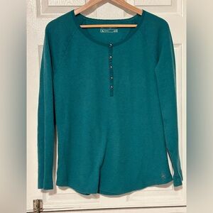 Eddie Bauer Teal Long Sleeve Women's Tee